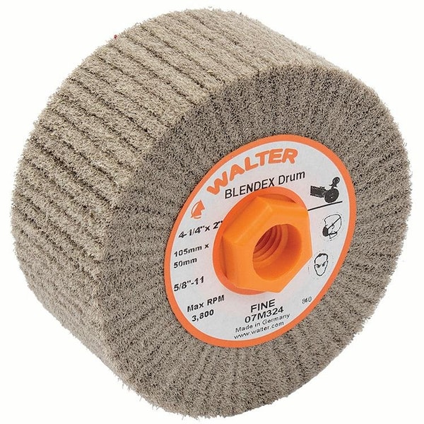 Walter Surface Technologies 4-1/4 in. x 2 in. x 5/8-11 Fine Blendex Drum 07M324 - main